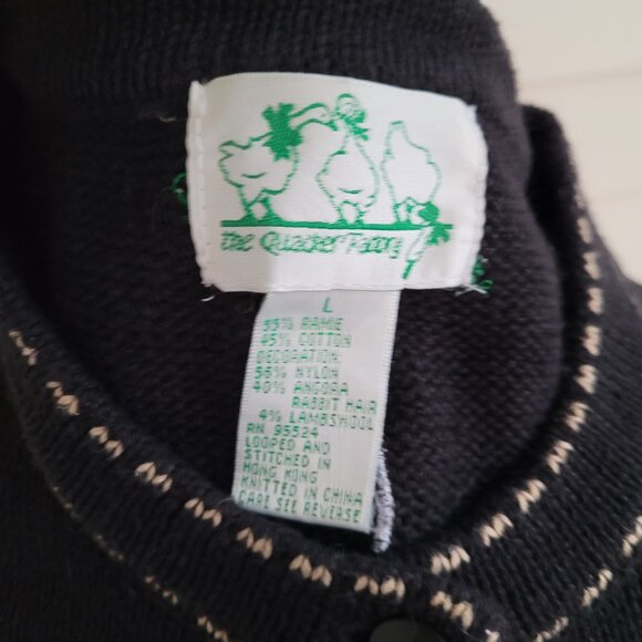 Vintage 90s/Y2K The Quacker Factory Gingerbread cookie holiday cardigan sweater - Picture 6 of 8